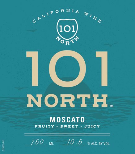 101 NORTH MOSCATO 750ML