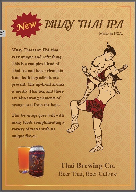 THAI BREWING MUAY THAI IPA 4PK 12OZ CAN