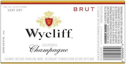WYCLIFF CAL BRUT CHAPMAGNE 750ML