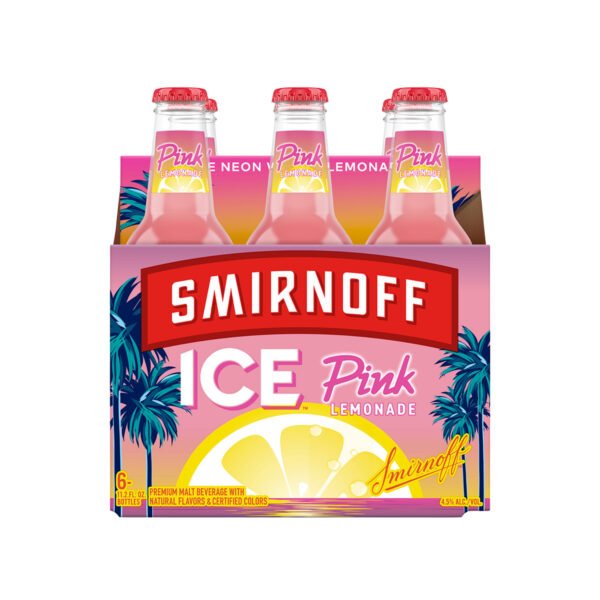 SMIRNOFF ICE PINK LEMONADE 6PK BTL