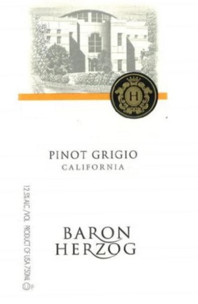 BARON HERZOG PINOT GRIGIO 750