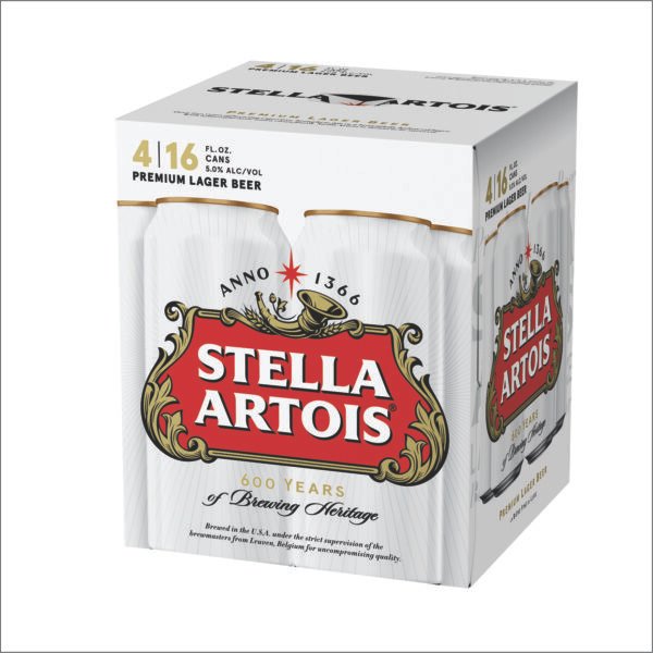 STELLA ARTOIS 4PK 16oz CAN