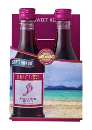 BAREFOOT SWEET RED BLEND 4PK 187ML