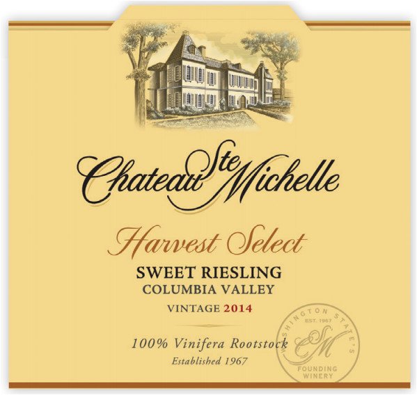 CH STE MICHELLE HARVEST SEL SWEET RIESLING 750