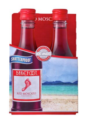 BAREFOOT RED MOSCATO 4PK 187ML