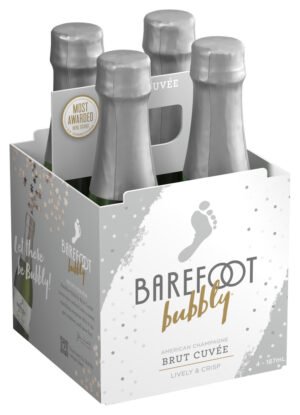 BAREFOOT BUBBLY BRUT CUVEE 187ML 4PK