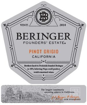 BERINGER FOUNDERS ESTATE PINOT GRIGIO 750ML