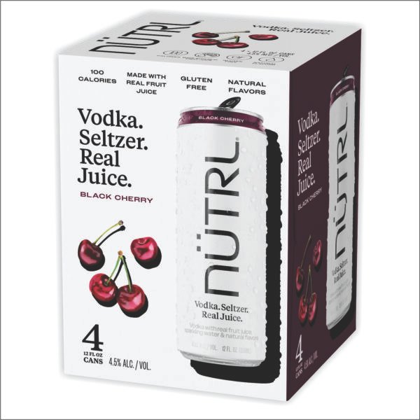 NUTRL RTD BLACK CHERRY 4PK 355ML CAN