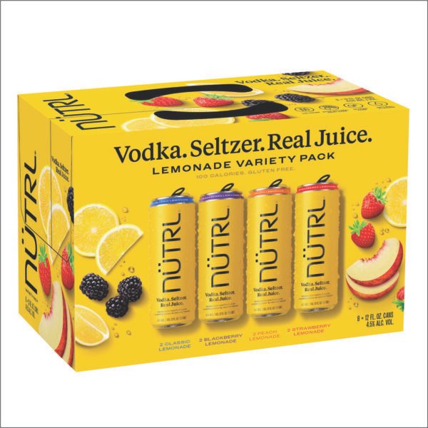 NUTRL RTD VODKA SODA LEMONADE VARIETY 8PK 355ML CAN