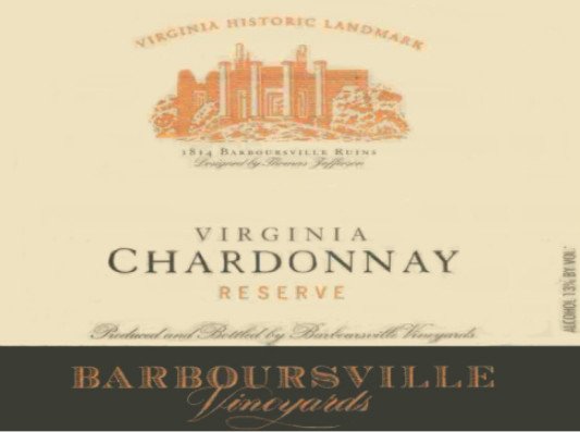 BARBOURSVILLE(VA) CHARDONNAY 750