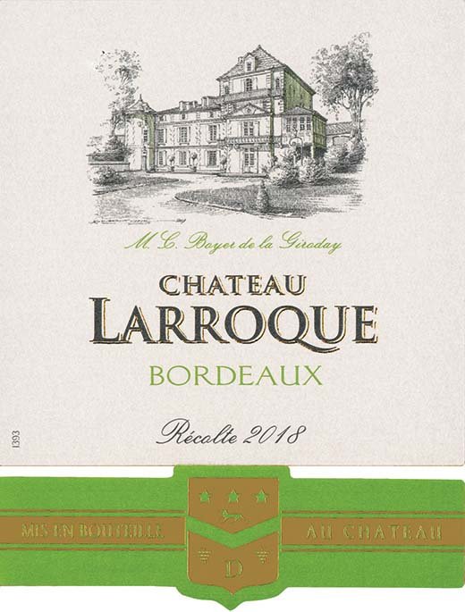 CHATEAU LARROQUE BORDEAUX BLANC 750