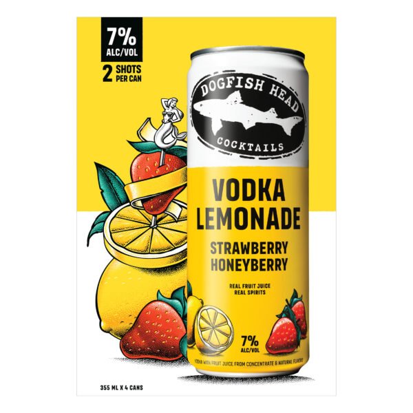 241602.jpg DOGFISH HEAD RTD VODKA LEMONADE STRAWBERRY HONEYBERRY 4PK 355ML CAN