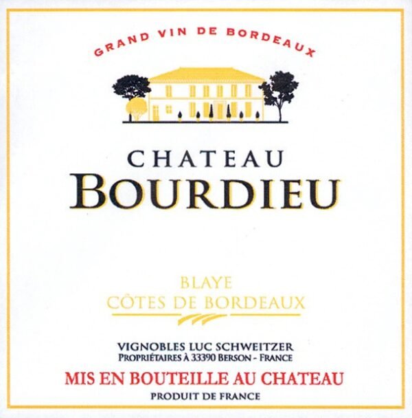 CHATEAU BOURDIEU BLAYE COTES DE BORDEAUX 750ML