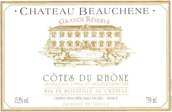 CHATEAU BEAUCHENE COTES DU RHONE ROUGE RED 750