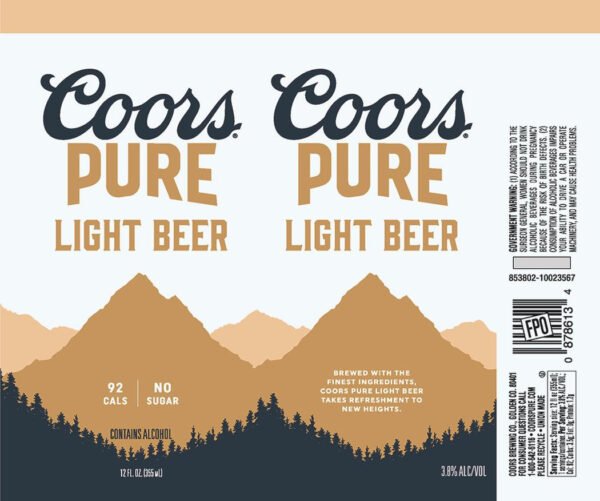 37037.jpg COORS PURE ORGANIC SELTZER VARIETY 12PK 12OZ CAN