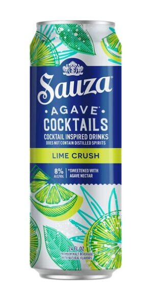 SAUZA AGAVE COCKTAILS DRINKS LIME CRUSH 24 OZ CAN