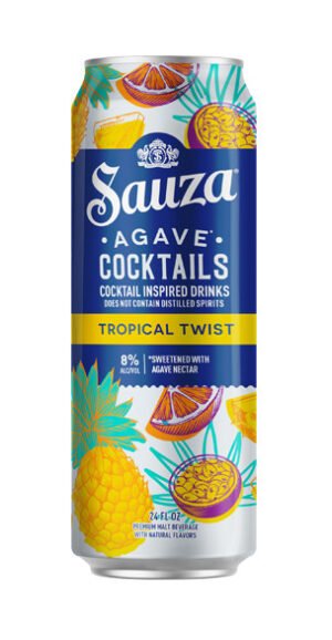 SAUZA AGAVE COCKTAILS DRINKS TROPICAL TWIST 24 OZ CAN