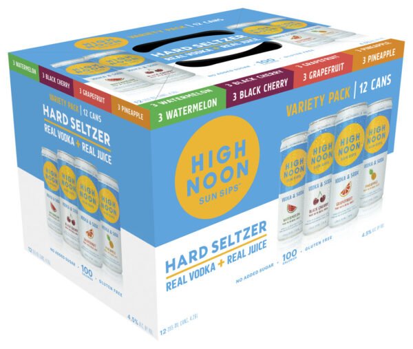 HIGH NOON VODKA SELTZER VARIETY 12PK 355ML