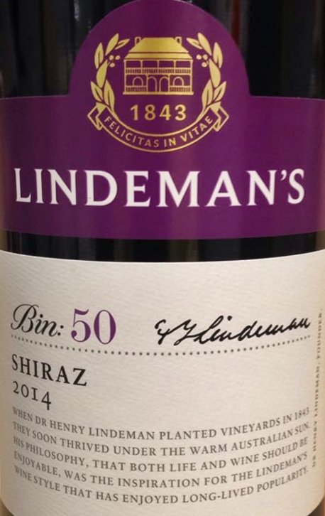 LINDEMAN'S BIN 50 SHIRAZ 750ML