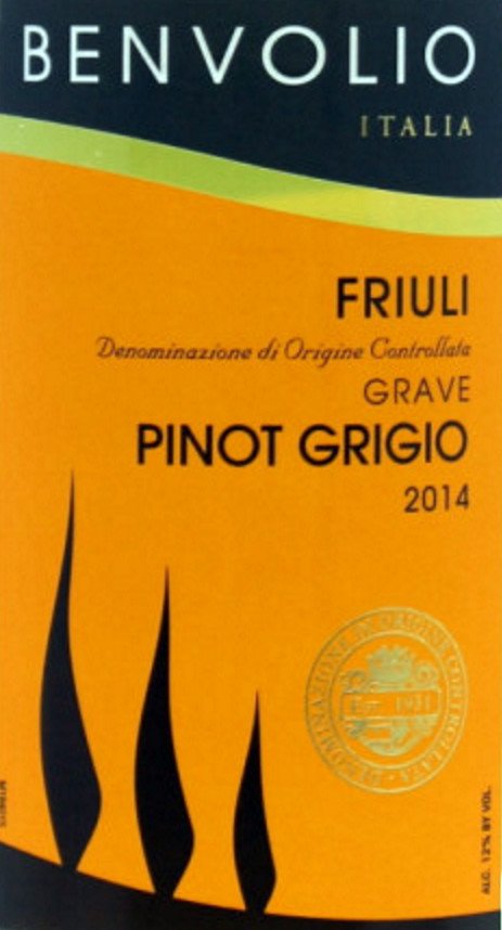 BENVOLIO PINOR GRIGIO 750ML