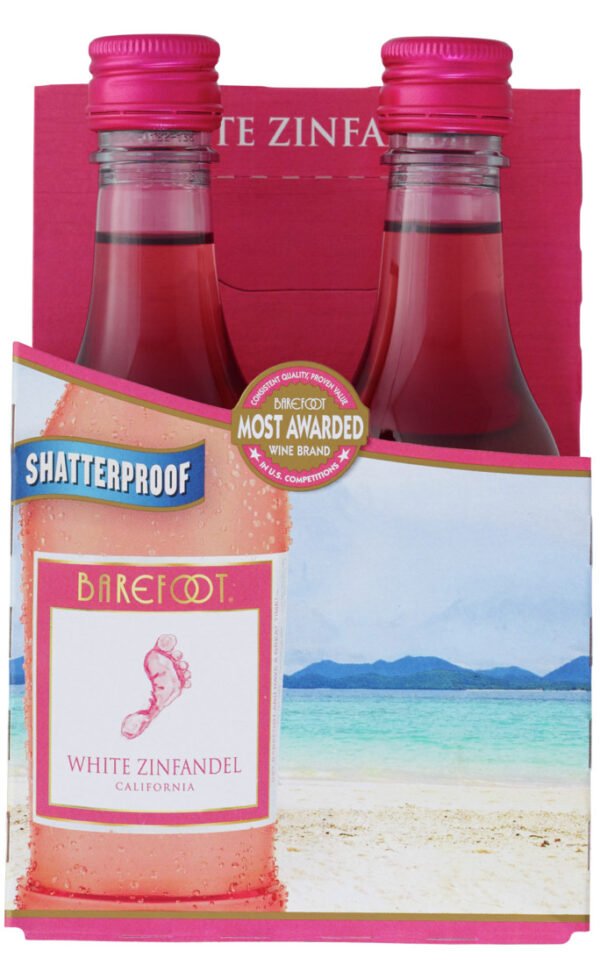 BAREFOOT WHITE ZINFANDEL 4PK 187ML