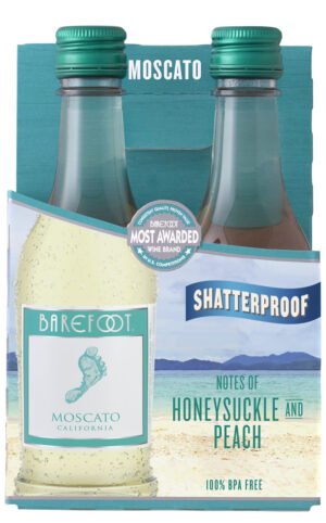 BAREFOOT MOSCATO 4PK 187ML