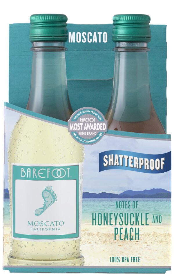 BAREFOOT MOSCATO 4PK 187ML