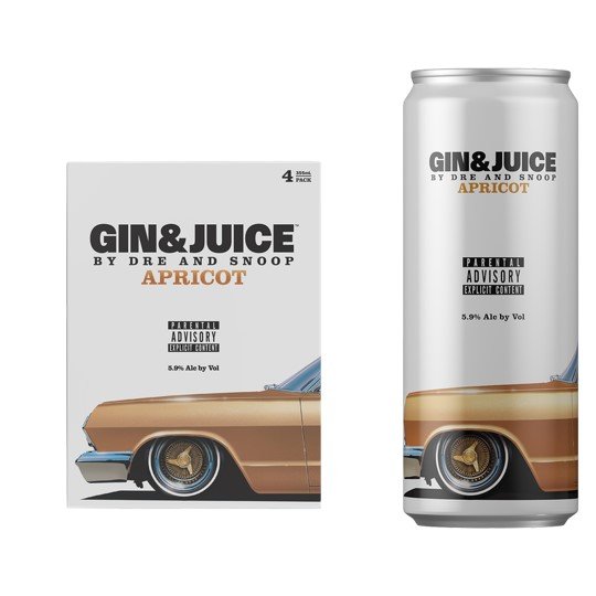GIN & JUICE APRICOT 4PK 355ML
