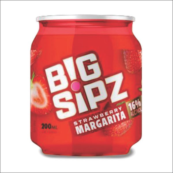 BIG SIPZ STRAWBERRY MARGARITA 200ML