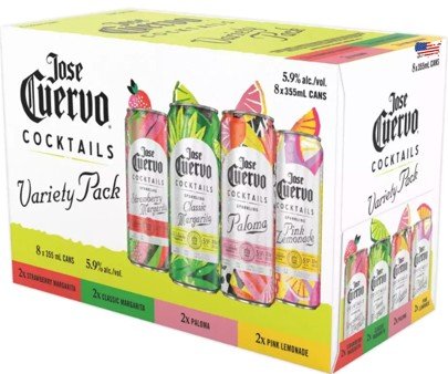 JOSE CUERVO RTD COCKTAIL VARIETY 12PK 355ML