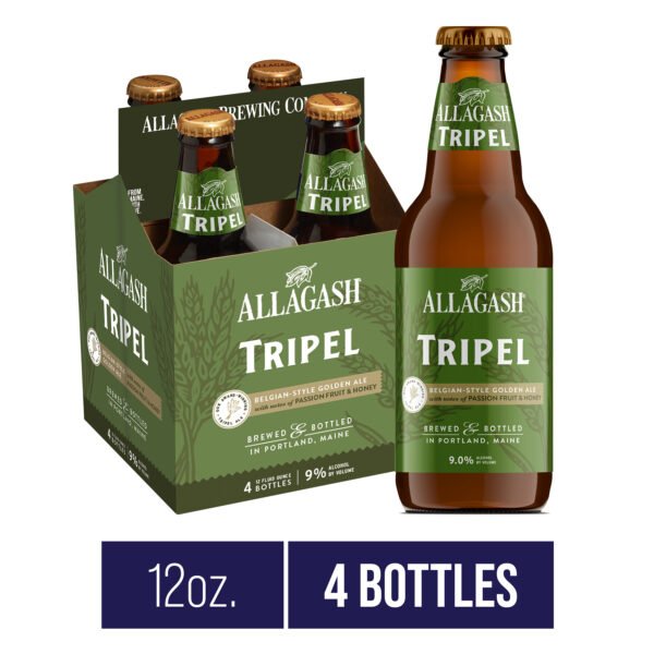 ALLAGASH TRIPEL BELGIAN STYLE GOLDEN ALE 4PK BTL